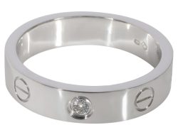 Cartier White Gold Love Ring With Diamond Elegance Redefined