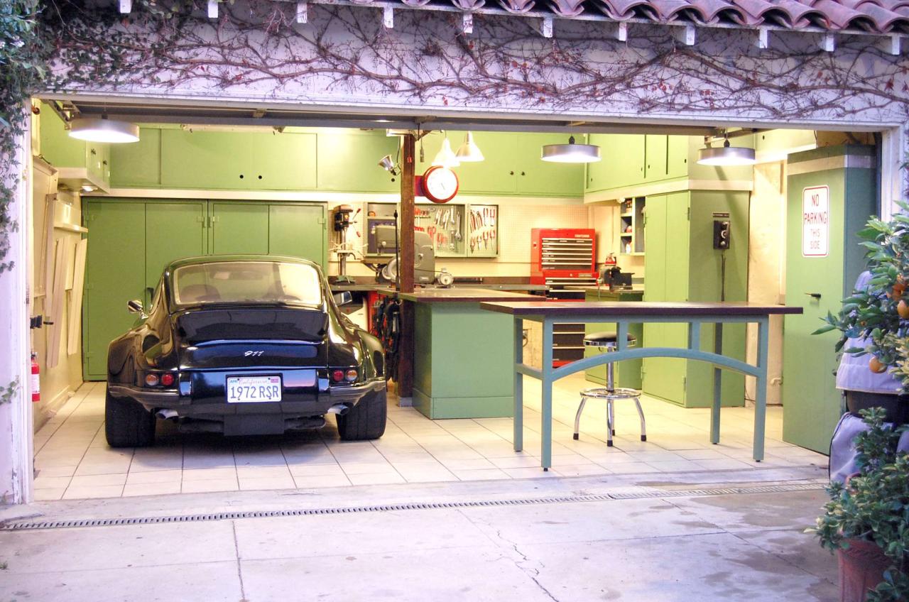 Empty Garage Background