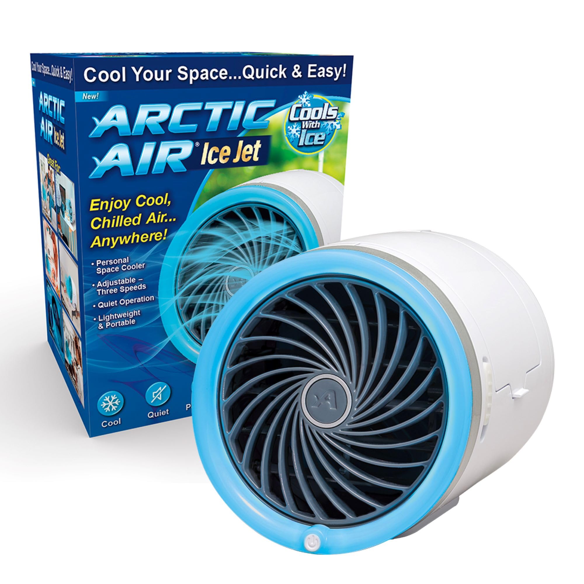 Arctic Air Ice Jet Personal Air Cooler, 3-Speed Room Cooler with ... Arctic Air Ice Jet Personal Air Cooler, 3-Speed Room Cooler with ...
