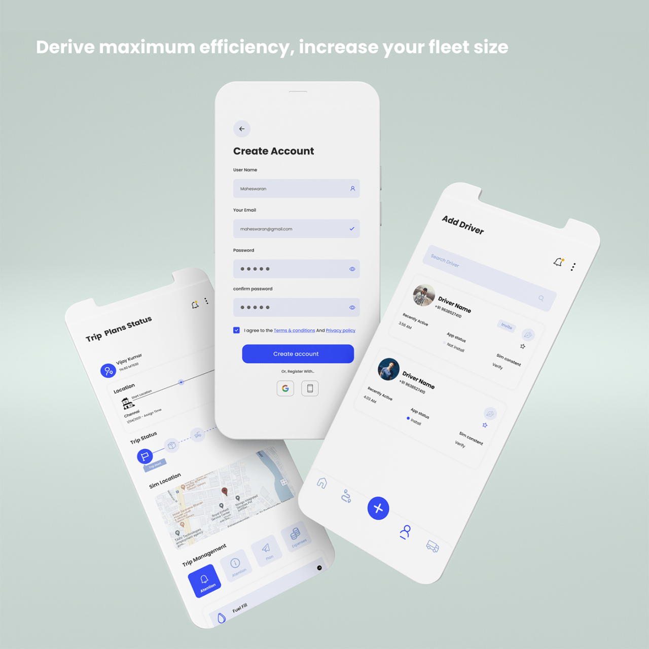 Fleet Management App on Behance
