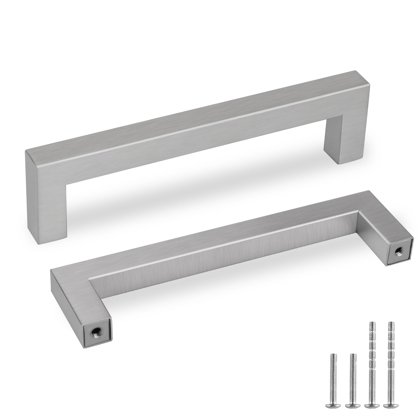 Homdiy 10 Pack Cabinet Handles Square Brushed Nickel Drawer Pulls For ... Homdiy 10 Pack Cabinet Handles Square Brushed Nickel Drawer Pulls For ...
